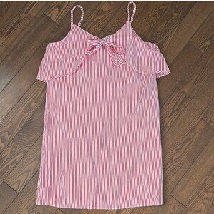 Kazo red striped summer dress size L